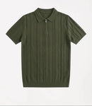 Camisa Polo Malha Meio Zíper
