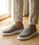 Mocassim Penny Loafer em Camurça