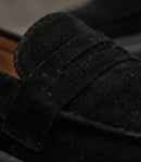 Mocassim Penny Loafer em Camurça
