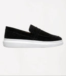 Mocassim Penny Loafer em Camurça