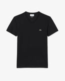Camiseta de Algodão Pima Leve com Gola V - LCT